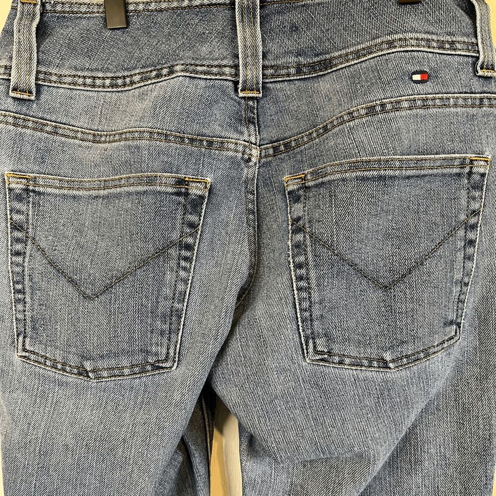 Tommy Hilfiger Jeans Womens Size 8 Blue Hipster Boot Bootcut Denim Triple Snap - Picture 5 of 14